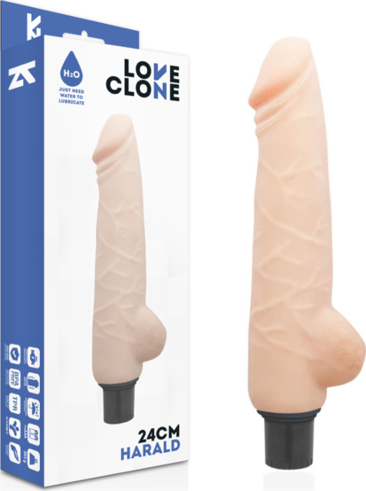 Vibrador Realistisch LOVECLONE Harald met Zelf-smerende Technologie