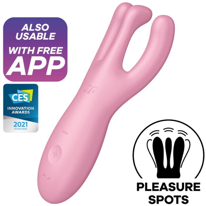 Vibrador Satisfyer Threesome 4 Rosa Con App