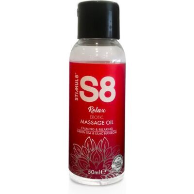 S8 aceite de masaje relax: té verde y flor lila - 50ml
