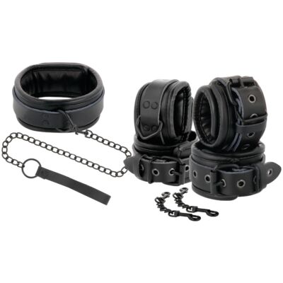 Zwart Lederen Bondage Set