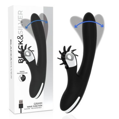 Vibrator BLACK&SILVER BUNNY GRIMM Wave Function
