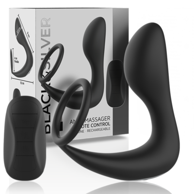 Anale vibrator BLACK&SILVER met afstandsbediening