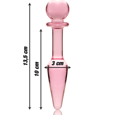 Plug Nevel Roze 13,5 cm - Ibiza Glas
