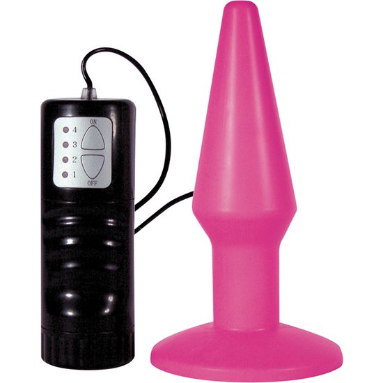 Brutal plug anal vibrador rosa